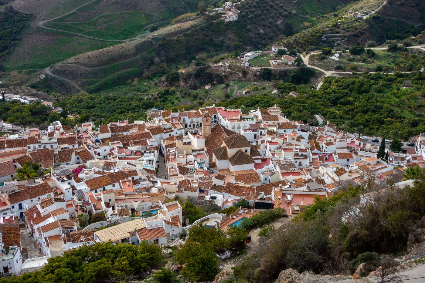 Vista aérea de Frigiliana Vista aérea de Frigiliana